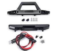 AKSDYIR Rc Car Parts For Axial For SCX24 For AXI00002 For Jeep For Wrangler 1/24 Metal Front Rear Bumper With Light Decoration RC Crawler Car Truck Model Upgrade Parts(Set)