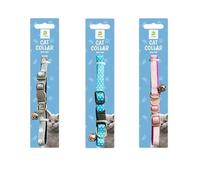 AKSEL - Adjustable Cat Collar - Pack of 1 - Breakaway Safety Buckle - Nylon Collar with Bell - Durable Collar for Kittens and Adult Cats - Collar with D-Ring for ID Tags
