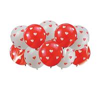 AKSEL - Heart printed balloons - 20 pack - Valentine decoration -Heart Printed Latex Balloons - Heart Printed Valentine Balloons for Valentines Day Wedding Engagement Decorations