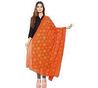 AKSHAR LLC Women's Chiffon Scarf Shawls & Wraps for Evening Dress & Special Occasion, Beach Swimsuit Cover-Up (Orange)