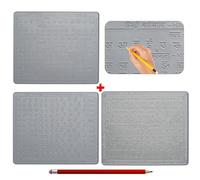 Aksharabhyas Hindi Varnamala with English Alphabet Slate Set for Kids | Reusable Grooved Slates for Letter Writing Practice with Pencil | Early Learning Kit for Handwriting Improvement