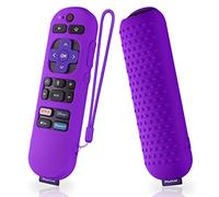 AKSHFETH Roku Express 4K+ Voice Remote RCA1R, RC-GZ1 Roku Streaming Stick 4K Silicone Case with Lanyard (Purple) - Protect, Hold, Prevent Loss