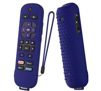 AKSHFETH Silicone Cover for 5.71 Inch Roku Ultra 2022 Remote/Roku Voice Remote Pro/RC-MC1 Shockproof Durable Protective Remote Case with Lanyard(Midnight Blue)