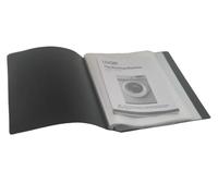 AKSHIDE A4 Display Portfolio Book Folder with 60 Pockets, Colour Flexi Plastic Wallet for Paperwork and Files (Black-60-Pockets)