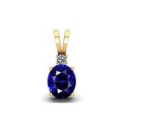 AKSHITA GEMS 12.00 Ratti 11.00 Carat Lab - Certified Untreated AA Quality Natural Blue Sapphire Neelam Goldstone Gemstone Pendant Locket for Men and Women, Gemstone Neelam,