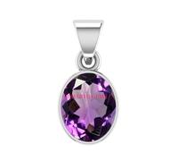 Akshita gems 15.00 Ratti 14.00 Carat Natural Quality Katela Amethyst Silver Gold Pendant/Locket Gemstone (Top AAA+) Quality for Men and Women {GGTL Lab Certified}, Free Size