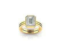 Akshita gems 5.50ct Gold Natural White Sapphire Stone Certified Safe Pukhraj Ring Birthstone Precious Loose Gemstone Lab Certified Natural Sapphire
