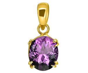 Akshita gems 6.00 Ratti 5.25ct Special Natural Katela Amethyst Gold Plated Pendant Locket Lab Certified (Top AA Quality for Men or Women, Gold Plated