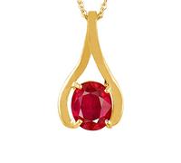 Akshita gems Certified 9.25 Ratti 8.00 Carat Deluxe Quality Natural Natural Ruby, Manic, Ashtadhatu, Panchdhatu, Gold Plated Pendant/Locket, Gemstone Lab Certified (Top