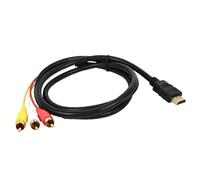 AKSIQIOL 1PCS HDMI Male to 3RCA Cable, Audio Video AV Adapter, Red Yellow White to HDMI, for TV, HDTV, DVD, LCD Projectors, 1080P Devices - 1.5m