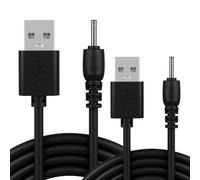 AKSIQIOL 2-Pack Nokia DC 2.0 Charger Cable - Small Pin USB Cable for Classic, Flip & Slide Phones, Compact & Lightweight, Reliable Charging (Black,1m)