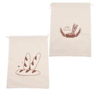 AKSIQIOL 2 Pcs Reusable Bread Bags, Eco-Friendly Bread Storage Bags with Drawstring for Homemade Artisan Bread