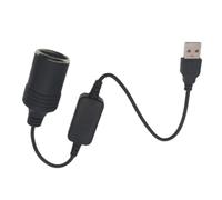 AKSIQIOL USB to Cigarette Lighter Adapter, 5V USB A Male to 12V Car Socket Female Converter Cable for Dash Cam, GPS, Car Charger, and More