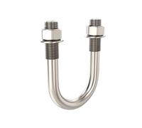 Akso Aoyupe 1Set Pure Titanium U-Bolt: M8X25mm (Including nut and Flat Washer),for Strong Corrosion Resistance, Ships, Marine Construction, Outdoor Billboards, Equipment, Gardening, Etc.