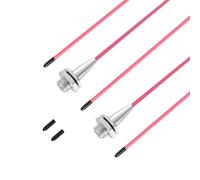 Akso Aoyupe Red 5pcs Universal Antenna Plastic Hose, with Protective Cap and Antenna Base, Suitable for Remote Control of Small Cars, FPVs, Drones, Aircraft, Remote Control of Ships, Models