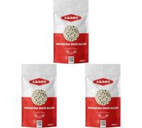 Aksoy Argentina White Beans 1KG | Perfect for Stews, Soups, Salads & Casseroles | Non-GMO, High in Protein & Fiber, Ideal for Plant-Based & Mediterranean Dishes (Packaging May Vary) (Pack of 3)
