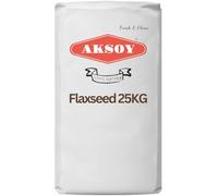 Aksoy Brown Whole Flaxseed (Linseed) 25KG - Premium Quality, Batch Tested for Purity, 100% Raw, Non-GMO, Sproutable Superfood Perfect for Keto and Low-Carb Diets