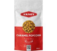 AKSOY Caramel Popcorn 150G - Gourmet Popcorn, Air-Popped and Handmade in the UK - Crunchy and Sweet Snack - No Artificial Flavours - Vegetarian Friendly Treat