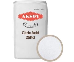 Aksoy Citric Acid Food Grade 25KG | Anhydrous Granular for Cleaning, Descaling, Food Preservation & Commercial | Non-GMO Bulk Supply