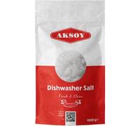 Aksoy Dishwasher Salt 1kg, 100% Pure Granular Salt, Effective Limescale Protection for Dishwashers, Prevents Scale Build Up, Cleaner Shinier Glassware, Suitable for All Machines