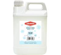 Aksoy Distilled Water 5L 100% Ultra Pure Water Deionized & Demineralized TDS 000 ppm Guaranteed - For Batteries, Irons, Aquariums, Humidifiers & Automotive