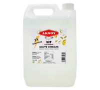 Aksoy Lemon White Vinegar 15% Concentrate 5LT | 3X Stronger Than Regular White Vinegar | Perfect for Cleaning, Tough Stains, Weed Killer, Descaling &