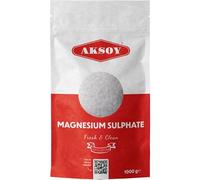 Aksoy Magnesium Sulphate Bath Salts Soak 1kg Pure Epsom Salts for Muscle Relaxation, Bathing & Foot Soak - Recovery, Sleep & Stress Relief - Resealable Pouch