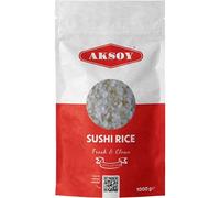 AKSOY Premium Quality Sushi Rice 1 KG || Japanese Style Short Grain Rice, Perfectly Sticky, Pantry Staple, Non-GMO