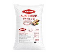 Aksoy Premium Sushi Rice 5KG | Authentic Japanese-Style Short Grain Rice | Perfect Texture for Sushi & Asian Dishes | Non-GMO, Soft & Sticky | Ideal for Rolls, Nigiri, Onigiri (Pack may vary)