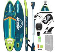 AKSPORT 11' Inflatable Stand-Up Paddle Board with Electric Pump & Premium Accessories Kit | Extra Wide 34" Design | Non-Slip Deck | Premium SUP Board for Adults & Youth of All Levels