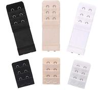 Akstore 6 Pieces Women's Soft Comfortable Elastic Bra Extenders Bra Extension Strap 2 Hook 3 Row Lady's Bra Extender Bra Band (Multicolors+NoElastic)