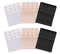 Akstore 6 Pieces Women's Soft Comfortable Elastic Bra Extenders Bra Extension Strap 4 Hook 3 Row Lady's Bra Extender Bra Band, Multicolors, One size