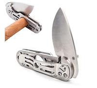 AKT Creative Personality Cigar Scissors, Portable Cigar Guillotine with Belt Suspension Hole, Silver Stainless Steel Handle, 1 Count