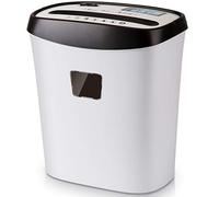 AKT Silent Paper Shredder Shred 6 Sheets at a Time 10 Minutes Continuous Working Time 5x40mm Cutting Size 15L Trash Can,White