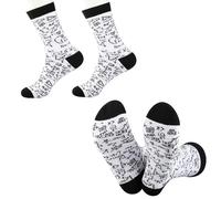 AKTAP 1 Pairs Math Socks for Men Women Math Teacher Gifts Science Chemistry Lover Gifts Find X Math Nerd Mathematics Socks (Cotton, Math Socks)