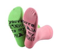 AKTAP 2 Pairs Broadway Musical Socks Witch Inspired G-ft You're the Glinda To My Elphaba So-ks Gravity Gift Wizard Lover Sock Musical Fans Gifts (UK, Numeric, 20, Regular, Regular, E&G Socks-PY2)