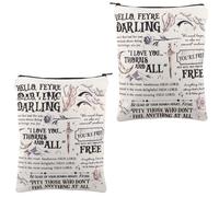 AKTAP ACOTAR Fan Book Sleeve - Court of Thorns and Roses Gifts - Hello Feyre Darling Pouch - SJM Merch for Book Lovers