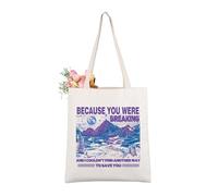 AKTAP Acotar Merch Because You Were Breaking Quote Tote Bag City Of Starlight Tote Court Gifts SJMas Bookish Shoulder Handbag (Because You Were, Breaking TOTE-HT)