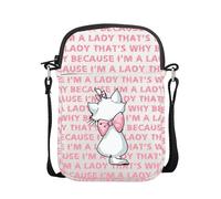 AKTAP Aristocats Ladies Gifts Cartoon Cat Movie Crossbody Purse Because Im a Lady Thats Why Gift for Cats Fans Shoulder Bag (CB, Ladies Cat Mini CB-HT)
