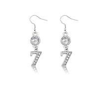 AKTAP Bangtan Merch Jewelry Number 7 Earrings Korean Members Symbol Gifts for Fans We Were Only Seven But We Have You All Now, S, Stainless Steel, No Gemstone