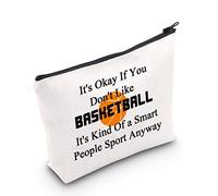 AKTAP Basketball Makeup Bags for Girls Basketball Player Coach Gifts for Basketball Mom It's Kind of a Smart People Sport Anyway (Basketball MB)