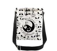 AKTAP Before Christmas Inspired Gifts Welcome To Our Nightmar- Crossbody Bag Jack Zero Ghost Ogie Fans Gift Spooky Shoulder (CB, Welcome To Our Night CB-HT)