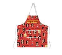 AKTAP Burgers TV Show Kitchen Apron Linda Today I'm Feeling Adjustable Apron Bob’s Family Fans Gifts Cartoon Characters Bib (AP, Linda Apron-HT)
