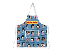 AKTAP Burgers TV Show Merch Gifts Tina Belcher Apron for Women Cooking Baking Bob's Family Fans Gift Burgers Cartoon Lover Apron (AP, Belcher Apron-HT)