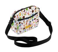 AKTAP Burgers TV Show Merchandise Gifts Bobs Family Crossbody Purse for Bob, Linda, Tina& Louise Fans Gifts Belcher Travel Bag (CB, Burgers H CB-HT)