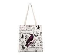 AKTAP Butcher & Bird Inspired Book Merch Black Bird Book Lover Tote Bag BW Book Series Gifts Dark Rom Com Book Reader Gifts (Butcher & Bird Tote)