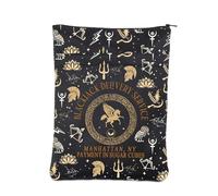 AKTAP Camp Halfblood Merch Percy Fan Book Sleeves Greek Mythology Book Protector for Paperback Bookisk Book Lover Gifts (Black, Blackjack BS-HT)