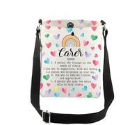AKTAP Caregiver Gifts Carer Noun Crossbody Bag National Caregivers Day Gifts For Women Carer Gifts Caregiver Supplies Bag (CB, Carer CB-HT)