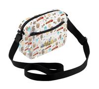AKTAP Cartoon Bear Crossbody Bag Hundred Acre Woods Purse Bear Tigger Pigl-t Eey-re Travel Bag for Po Bear Friendship Gifts (CB, Bear H CB-HT)