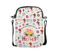 AKTAP Cartoon Hei Merch Gift Chicken Hei Crossbody Bag Princess Hei Shoulder Bag Purse We’Re Just Here for The Hei Gifts (CB, Hei Mini CB-HT)